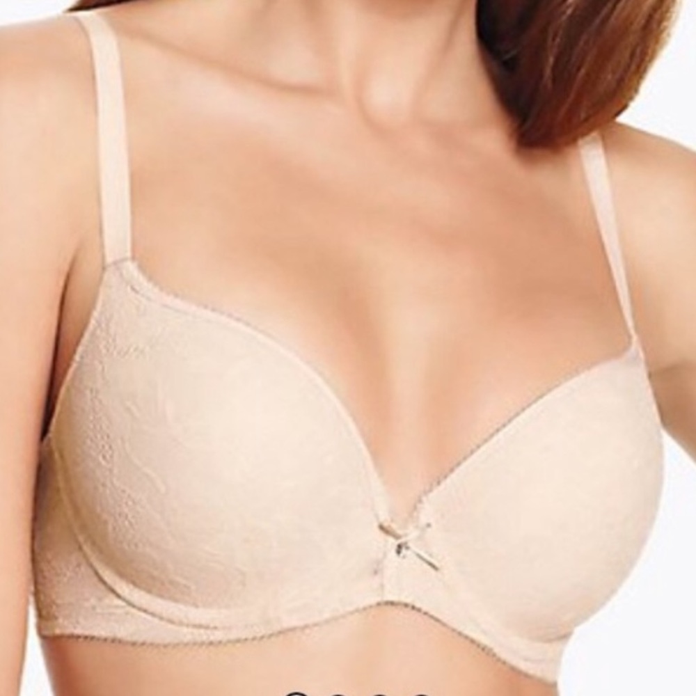 NWT Wacoal Lace Finesse Underwire Bra 34D Nude